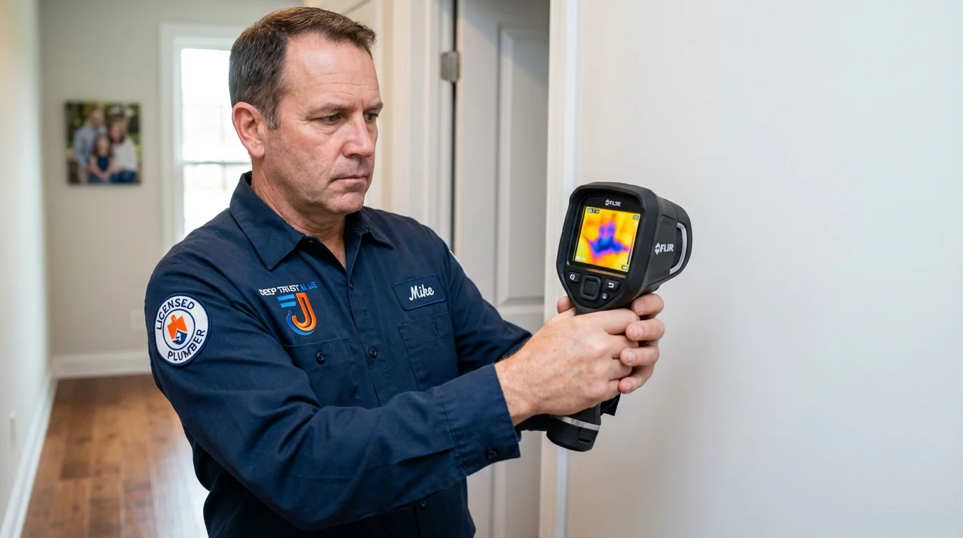 Thermal imaging leak detection by Johns Plumbing LLC in Tuscola